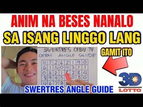 TAMANG PAGGAMIT NG SWERTRES ANGLE GUIDE ARAW .